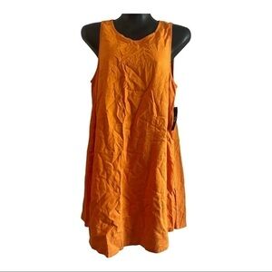 𝅺NY&CO orange sleeveless midi nwt
